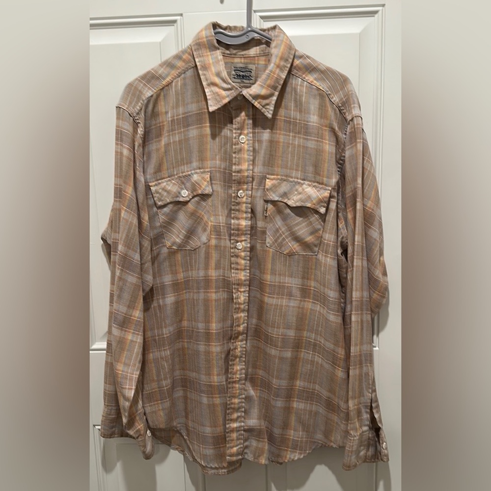 Levi Strauss plaid shirt men’s XL